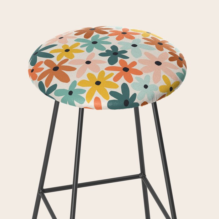 Joyful Flowers - earthy Stool Gallery Image 2