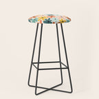 Joyful Flowers - earthy Stool Gallery Image 1