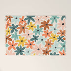 Joyful Flowers - earthy Welcome Mat Gallery Image 1