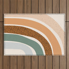 Patterned Rainbow Outdoor Rug Gallery Image 1