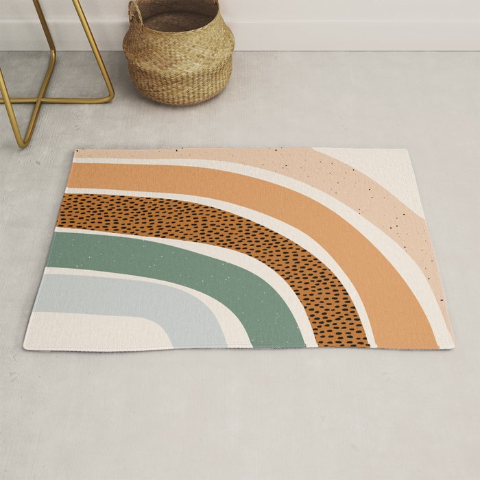 Patterned Rainbow Rug Gallery Image 1