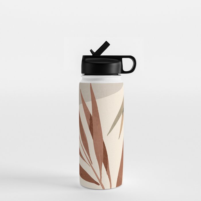 Abstract Art Tropical Leaves 11 Water Bottle Gallery Image 1