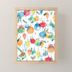 Holiday 2025 Christmas Colorful Baubles Mini Art Print Gallery Image 1