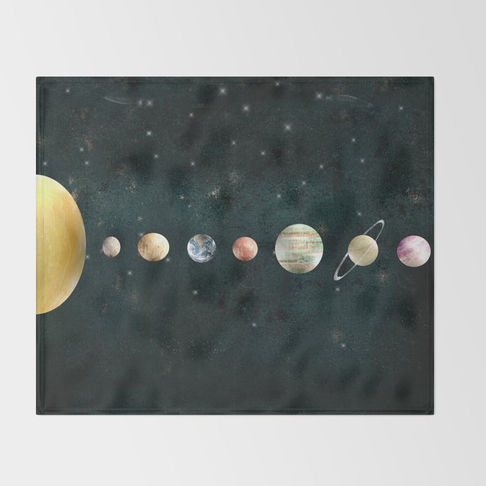 solar system Throw Blanket Gallery Image 2