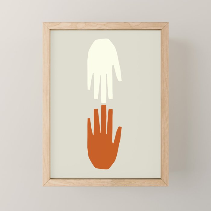 HOLDING HANDS Mini Art Print Gallery Image 1