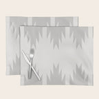 Geometric Southwestern Minimalism - White and Grey Placemat Gallery Image 1
