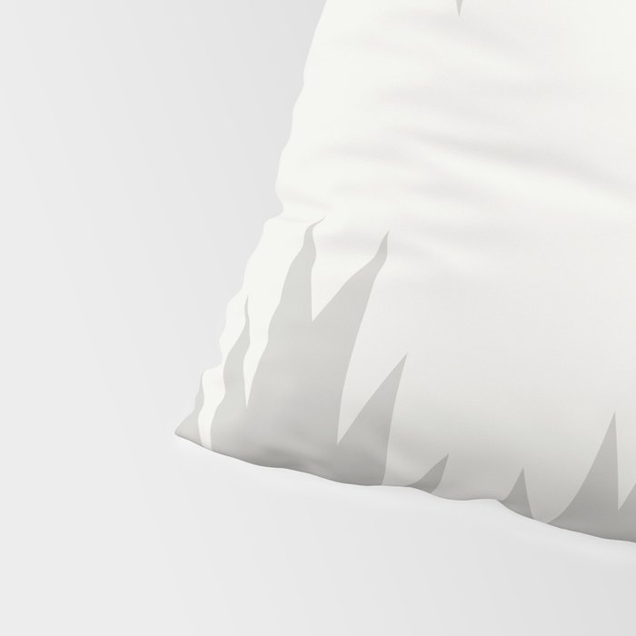 Geometric Southwestern Minimalism - White and Grey Pillow Sham Gallery Image 4