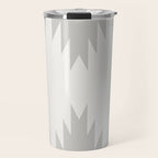 Geometric Southwestern Minimalism - White and Grey Travel Mug Gallery Image 1