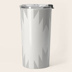 Geometric Southwestern Minimalism - White and Grey Travel Mug Gallery Image 2