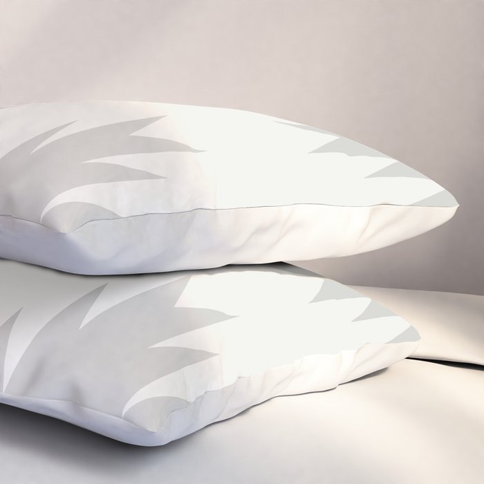 Geometric Southwestern Minimalism - White and Grey Pillow Sham Gallery Image 3