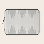 Geometric Southwestern Minimalism - White and Grey Laptop Sleeve Gallery Image 1