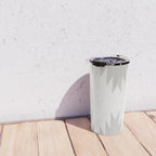 Geometric Southwestern Minimalism - White and Grey Travel Mug Gallery Image 4