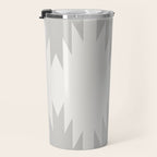 Geometric Southwestern Minimalism - White and Grey Travel Mug Gallery Image 3
