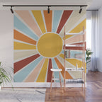 Retro Sunrise Wall Mural Gallery Image 1