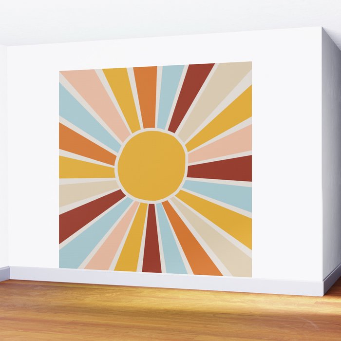 Retro Sunrise Wall Mural Gallery Image 2