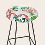 Whimsical Cheerful Bows Plants II Stool Gallery Image 2