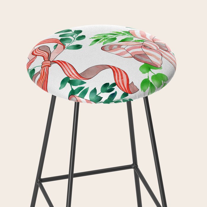 Whimsical Cheerful Bows Plants II Stool Gallery Image 2