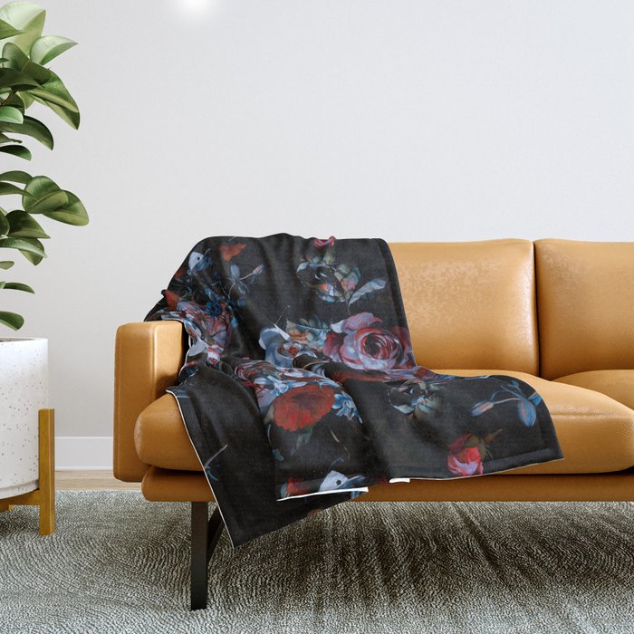 Night Garden XXXVII Throw Blanket Gallery Image 1