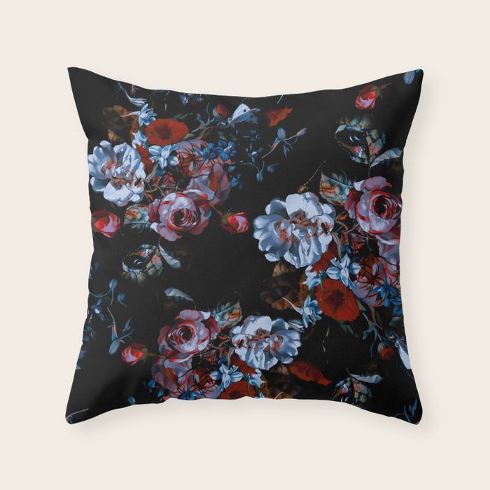 Night Garden XXXVII Throw Pillow Gallery Image 1