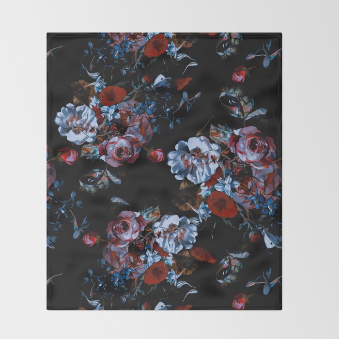 Night Garden XXXVII Throw Blanket Gallery Image 2