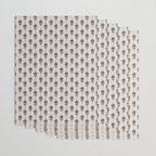 black floral block print Wrapping Paper Gallery Image 3