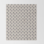 black floral block print Throw Blanket Gallery Image 2
