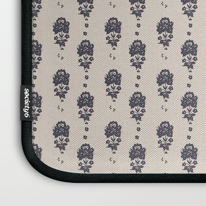 black floral block print Laptop Sleeve Gallery Image 3