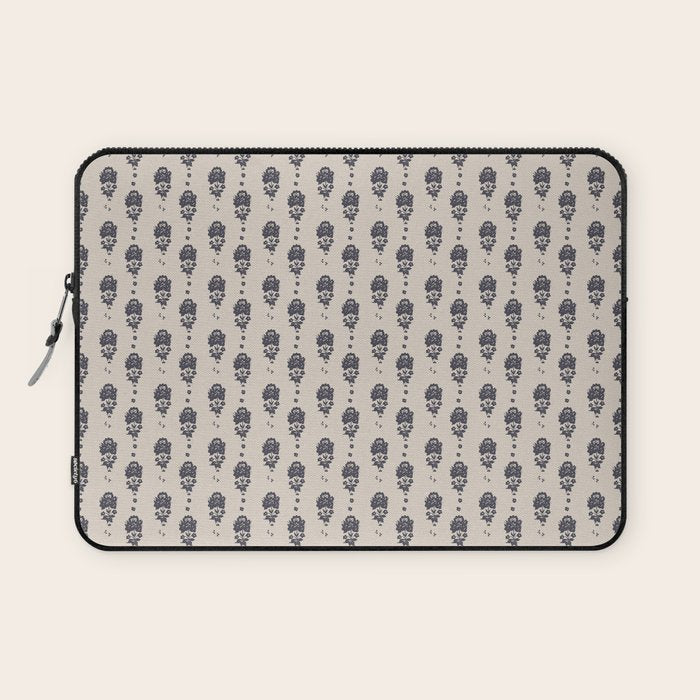 black floral block print Laptop Sleeve Gallery Image 1