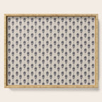 black floral block print Serving Tray Gallery Image 1