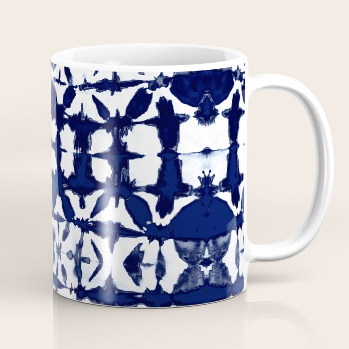 Indigo Ikat Itajime Coffee Mug Gallery Image 1