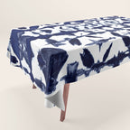 Indigo Ikat Itajime Tablecloth Gallery Image 1