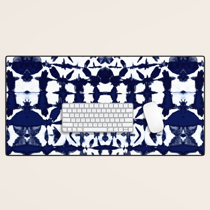 Indigo Ikat Itajime Desk Mat Gallery Image 1