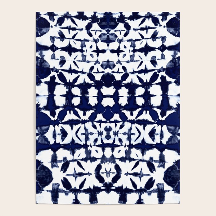 Indigo Ikat Itajime Poster Gallery Image 4