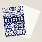 Indigo Ikat Itajime Stationery Card Gallery Image 2