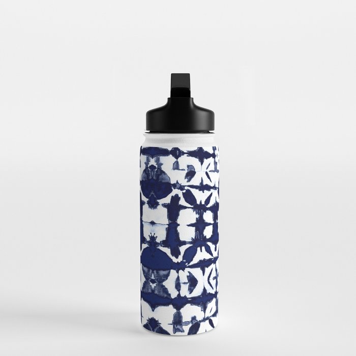 Indigo Ikat Itajime Water Bottle Gallery Image 3