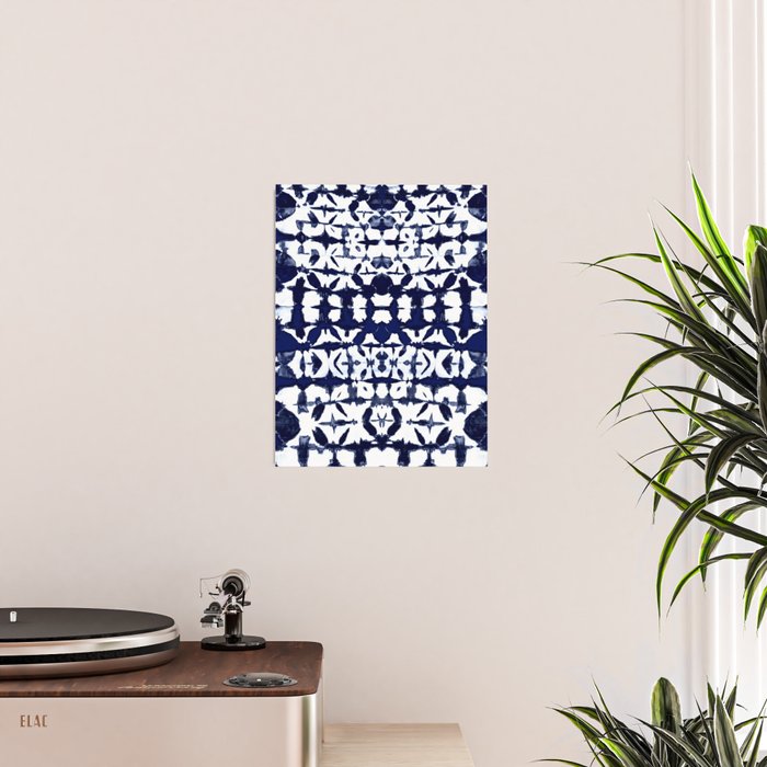 Indigo Ikat Itajime Poster Gallery Image 2