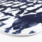 Indigo Ikat Itajime Bath Mat Gallery Image 3