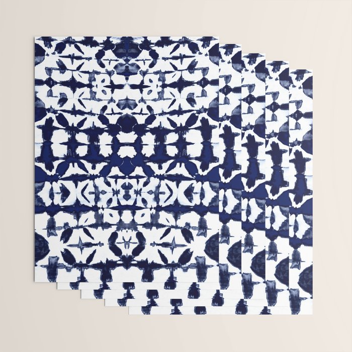 Indigo Ikat Itajime Wrapping Paper Gallery Image 3