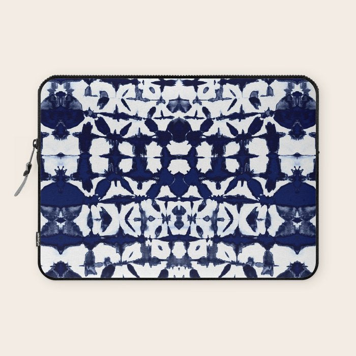 Indigo Ikat Itajime Laptop Sleeve Gallery Image 1