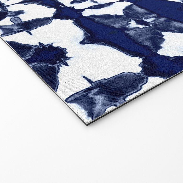 Indigo Ikat Itajime Welcome Mat Gallery Image 2