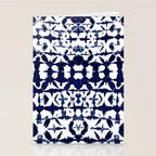 Indigo Ikat Itajime Stationery Card Gallery Image 2