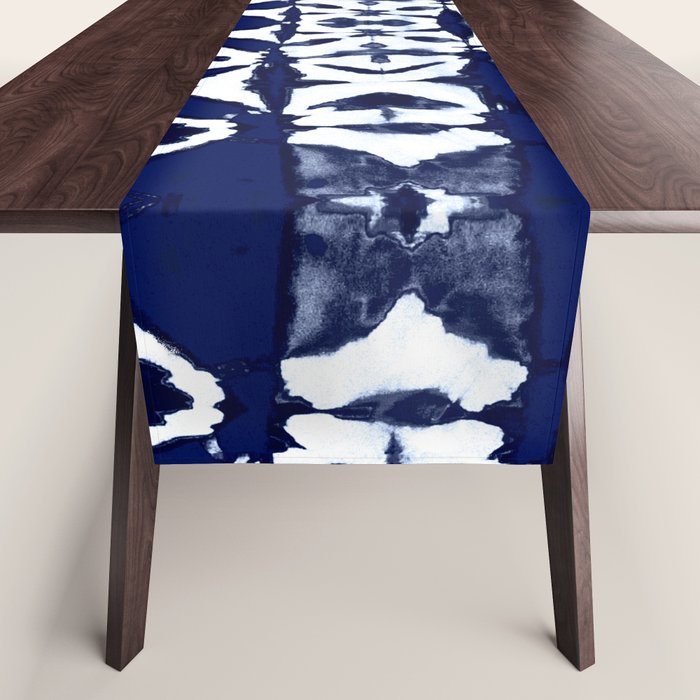 Indigo Ikat Itajime Table Runner Gallery Image 1