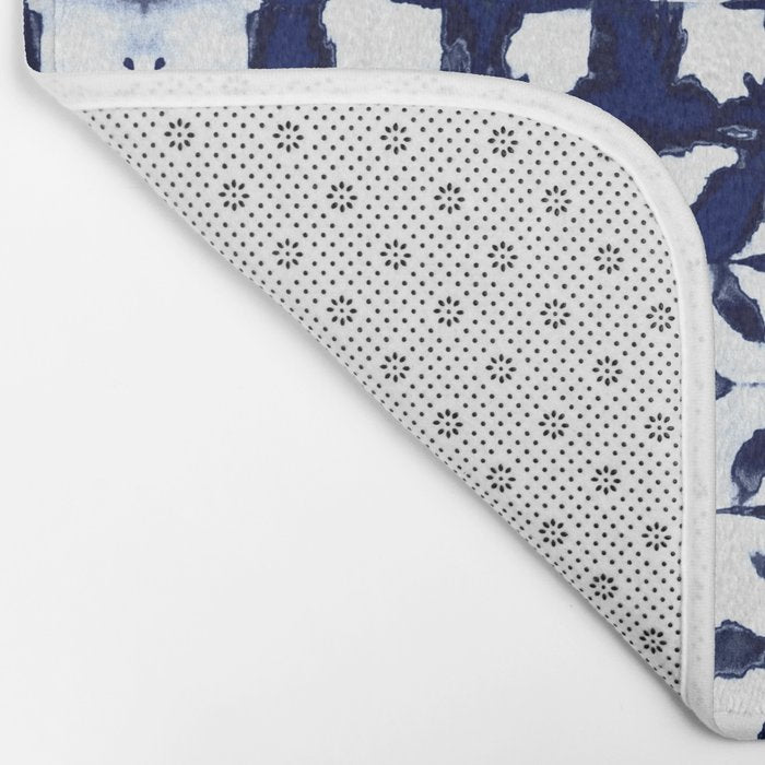 Indigo Ikat Itajime Bath Mat Gallery Image 2