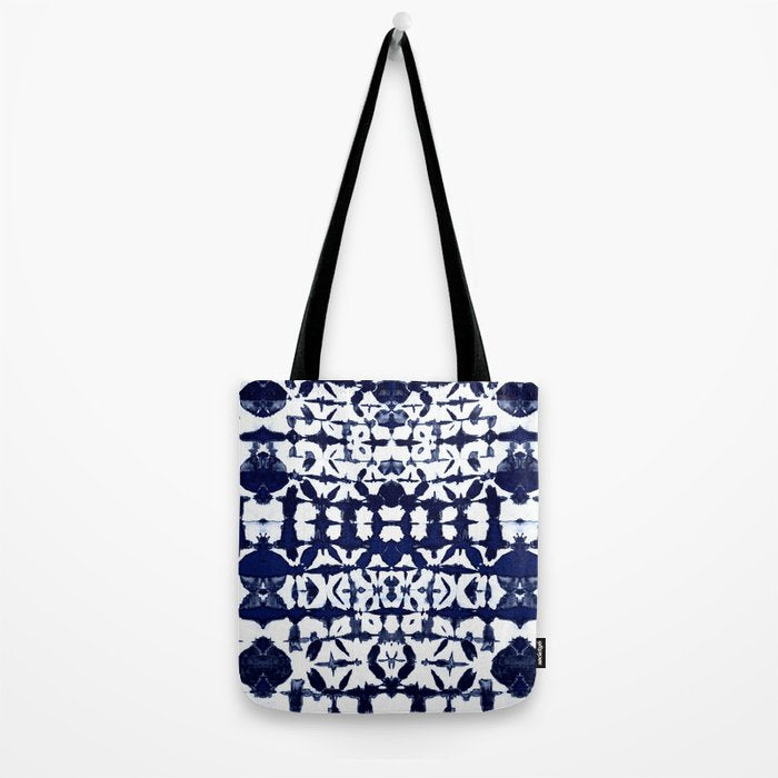 Indigo Ikat Itajime Tote Bag Gallery Image 2