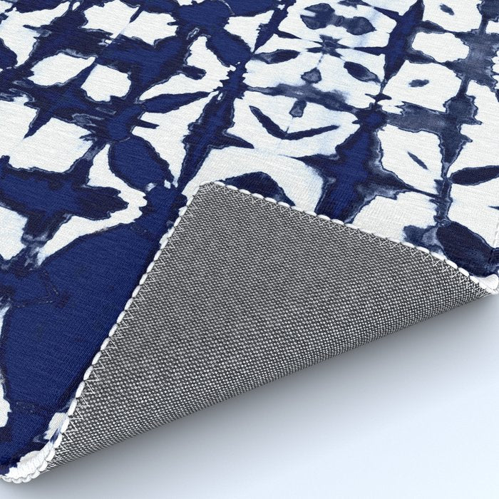 Indigo Ikat Itajime Rug Gallery Image 4