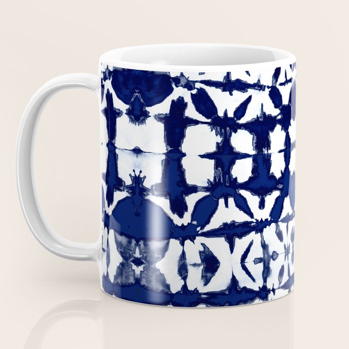 Indigo Ikat Itajime Coffee Mug Gallery Image 3