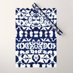 Indigo Ikat Itajime Wrapping Paper Gallery Image 1