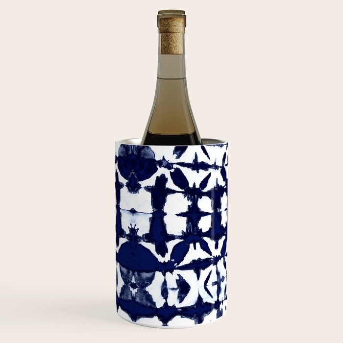 Indigo Ikat Itajime Wine Chiller Gallery Image 2