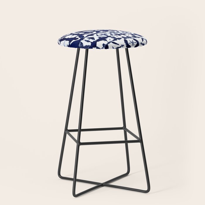 Indigo Ikat Itajime Stool Gallery Image 1