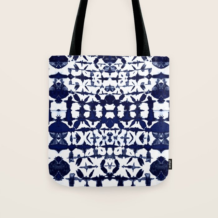Indigo Ikat Itajime Tote Bag Gallery Image 1